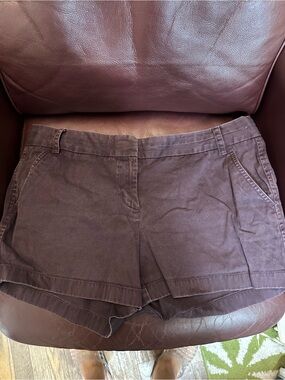 J. Crew Women's Dark Brown Cotton Bermuda Shorts